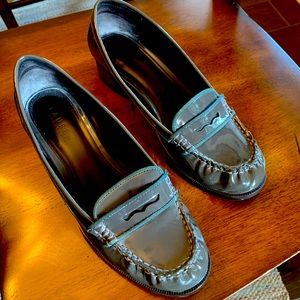 Ralph Lauren patent leather loafers - dark grey